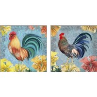 Framed 'Rooster 2 Piece Art Print Set' border=
