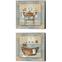 Framed 'Copper Sink & Tub Variation 2 Piece Canvas Print Set' border=