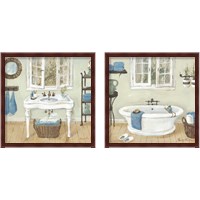 Framed 'French Country Bathroom 2 Piece Framed Art Print Set' border=