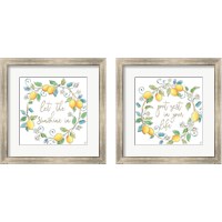 Framed 'Mediterranean Breeze 2 Piece Framed Art Print Set' border=