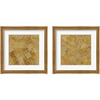 Framed 'Gilded Herringbone 2 Piece Framed Art Print Set' border=