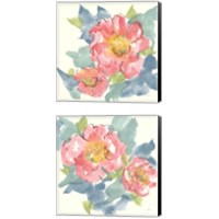 Framed 'Peony in the Pink 2 Piece Canvas Print Set' border=