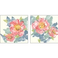 Framed 'Peony in the Pink 2 Piece Art Print Set' border=