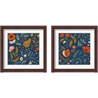 Framed Blue Botanical 2 Piece Framed Art Print Set