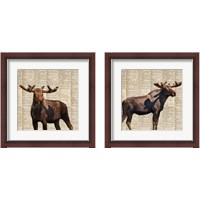 Framed Country Moose 2 Piece Framed Art Print Set