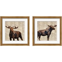 Framed Country Moose 2 Piece Framed Art Print Set