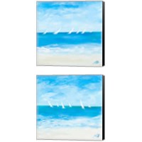 Framed 'Windjammer  2 Piece Canvas Print Set' border=