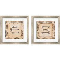 Framed Vintage Keys 2 Piece Framed Art Print Set