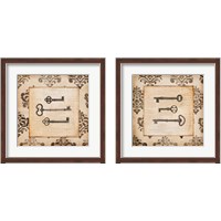 Framed 'Vintage Keys 2 Piece Framed Art Print Set' border=