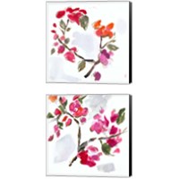 Framed 'Spring Floral 2 Piece Canvas Print Set' border=
