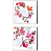 Framed 'Spring Floral 2 Piece Canvas Print Set' border=