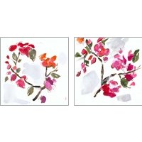 Framed 'Spring Floral 2 Piece Art Print Set' border=