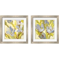 Framed 'Begonia Bleu 2 Piece Framed Art Print Set' border=