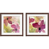 Framed 'Beautiful and Peace Orchid 2 Piece Framed Art Print Set' border=