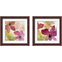 Framed 'Beautiful and Peace Orchid 2 Piece Framed Art Print Set' border=