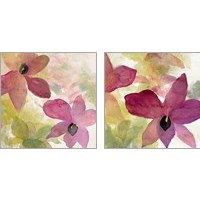 Framed 'Beautiful and Peace Orchid 2 Piece Art Print Set' border=