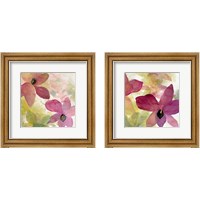 Framed 'Beautiful and Peace Orchid 2 Piece Framed Art Print Set' border=