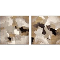 Framed Muted Abstract 2 Piece Art Print Set