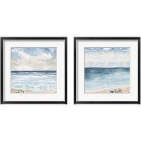 Framed 'Evening Coast View 2 Piece Framed Art Print Set' border=