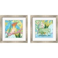 Framed Playful Jungle with Cheetah 2 Piece Framed Art Print Set