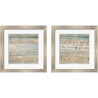 Framed Flying Beach Birds 2 Piece Framed Art Print Set