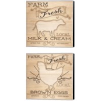 Framed 'Country Organic Dairy 2 Piece Canvas Print Set' border=