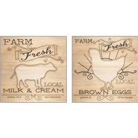 Framed 'Country Organic Dairy 2 Piece Art Print Set' border=