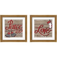 Framed Holiday Feelings on Wood 2 Piece Framed Art Print Set