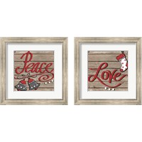 Framed 'Holiday Feelings on Wood 2 Piece Framed Art Print Set' border=