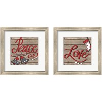 Framed 'Holiday Feelings on Wood 2 Piece Framed Art Print Set' border=