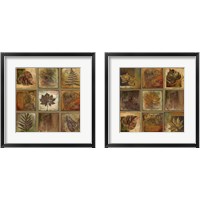 Framed 'Leaf Square 2 Piece Framed Art Print Set' border=