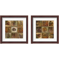 Framed 'Leaf Square 2 Piece Framed Art Print Set' border=