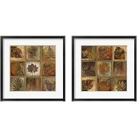 Framed 'Leaf Square 2 Piece Framed Art Print Set' border=