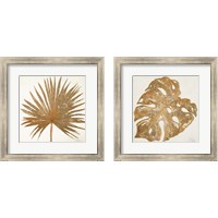 Framed Golden Leaf Palm 2 Piece Framed Art Print Set