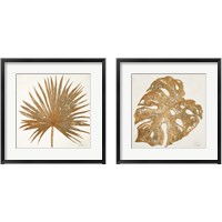 Framed Golden Leaf Palm 2 Piece Framed Art Print Set