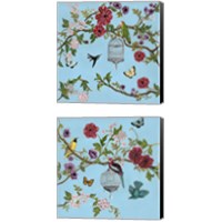 Framed Bird Song Chinoiserie 2 Piece Canvas Print Set