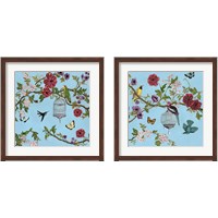 Framed 'Bird Song Chinoiserie 2 Piece Framed Art Print Set' border=