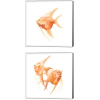 Framed 'Discus Fish 2 Piece Canvas Print Set' border=