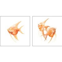 Framed 'Discus Fish 2 Piece Art Print Set' border=