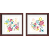 Framed Floral Scatter 2 Piece Framed Art Print Set