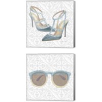 Framed 'Must Have Fashion Gray White 2 Piece Canvas Print Set' border=
