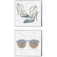 Framed 'Must Have Fashion Gray White 2 Piece Canvas Print Set' border=