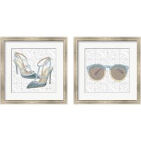 Framed 'Must Have Fashion Gray White 2 Piece Framed Art Print Set' border=