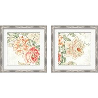 Framed 'Cottage Roses 2 Piece Framed Art Print Set' border=