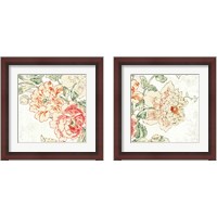 Framed 'Cottage Roses 2 Piece Framed Art Print Set' border=