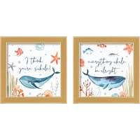 Framed Whale Tale 2 Piece Framed Art Print Set