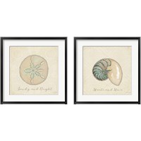 Framed 'Beach Treasures Christmas 2 Piece Framed Art Print Set' border=