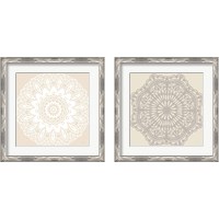 Framed 'Contemporary Lace Neutral 2 Piece Framed Art Print Set' border=