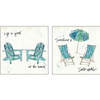 Framed Beach Divas  2 Piece Art Print Set