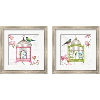 Framed 'Dogwood Garden  2 Piece Framed Art Print Set' border=